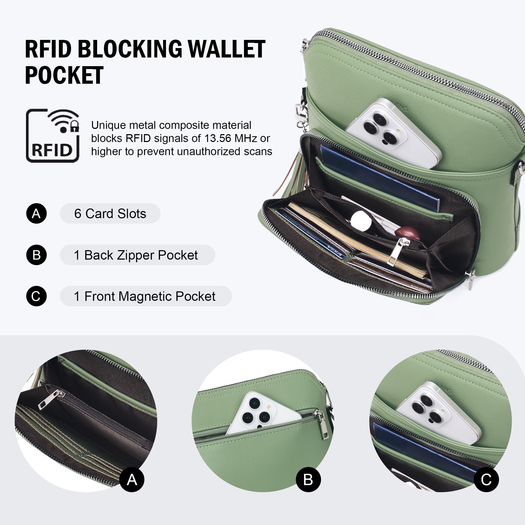 Tassel Charm Crossbody Bag for Women -  by Handbags Specialist Headquarter | Available at Handbags Specialist Headquarter