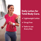 Active woman jogging outdoors in pink athletic top and gray leggings with white armband, earbuds in ears. - Penetrex Cream Duo Pack - 2oz & 4oz Jars - 4 Ounce (Pack of 1) - Handbags Specialist Headquarter