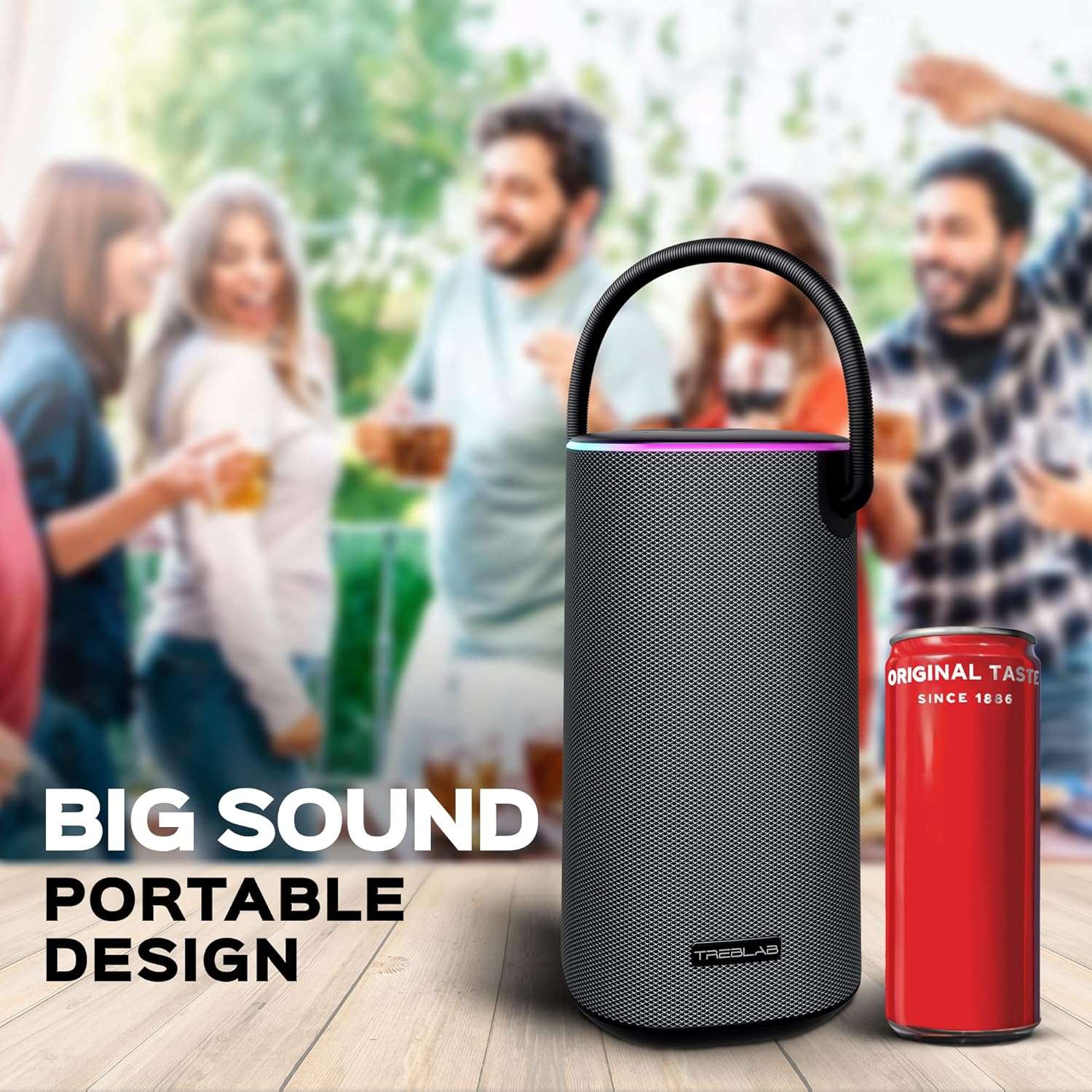 TREBLAB BassBoost Bluetooth Speaker with RGB Glow - Decor by Handbags Specialist Headquarter | Available at Handbags Specialist Headquarter