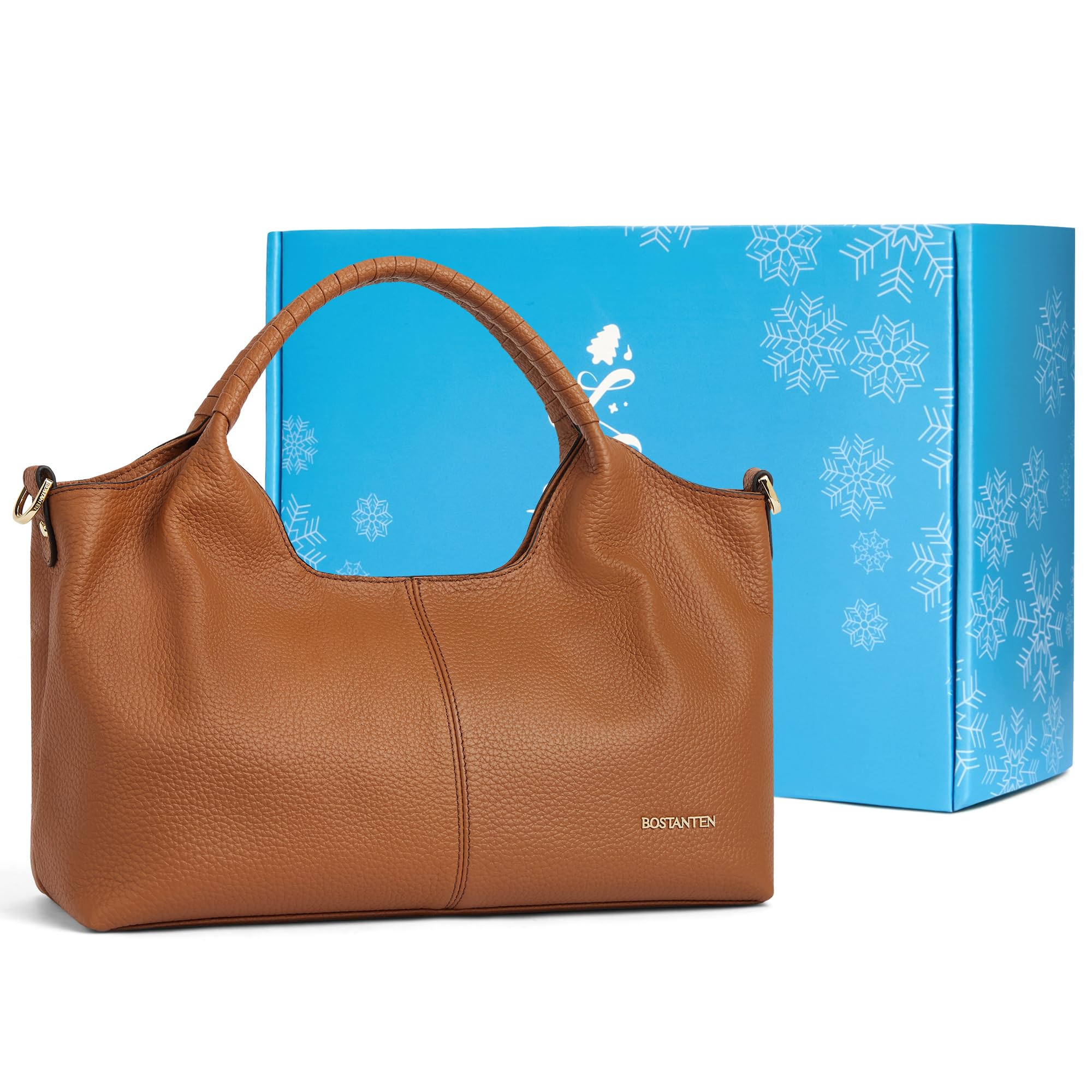 BOSTANTEN Leather Satchel Crossbody Handbag for Women
