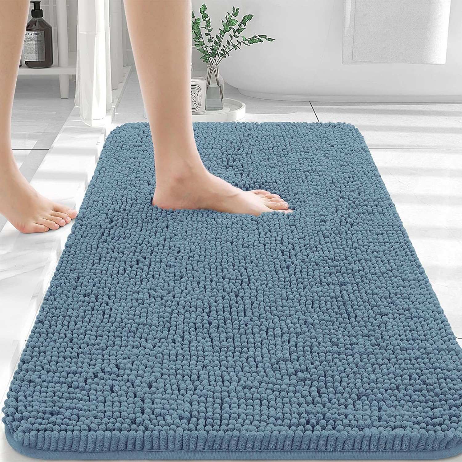 OLANLY Luxe Chenille Bath Mat - Quick Dry & Soft - Decor by Handbags Specialist Headquarter | Available at Handbags Specialist Headquarter