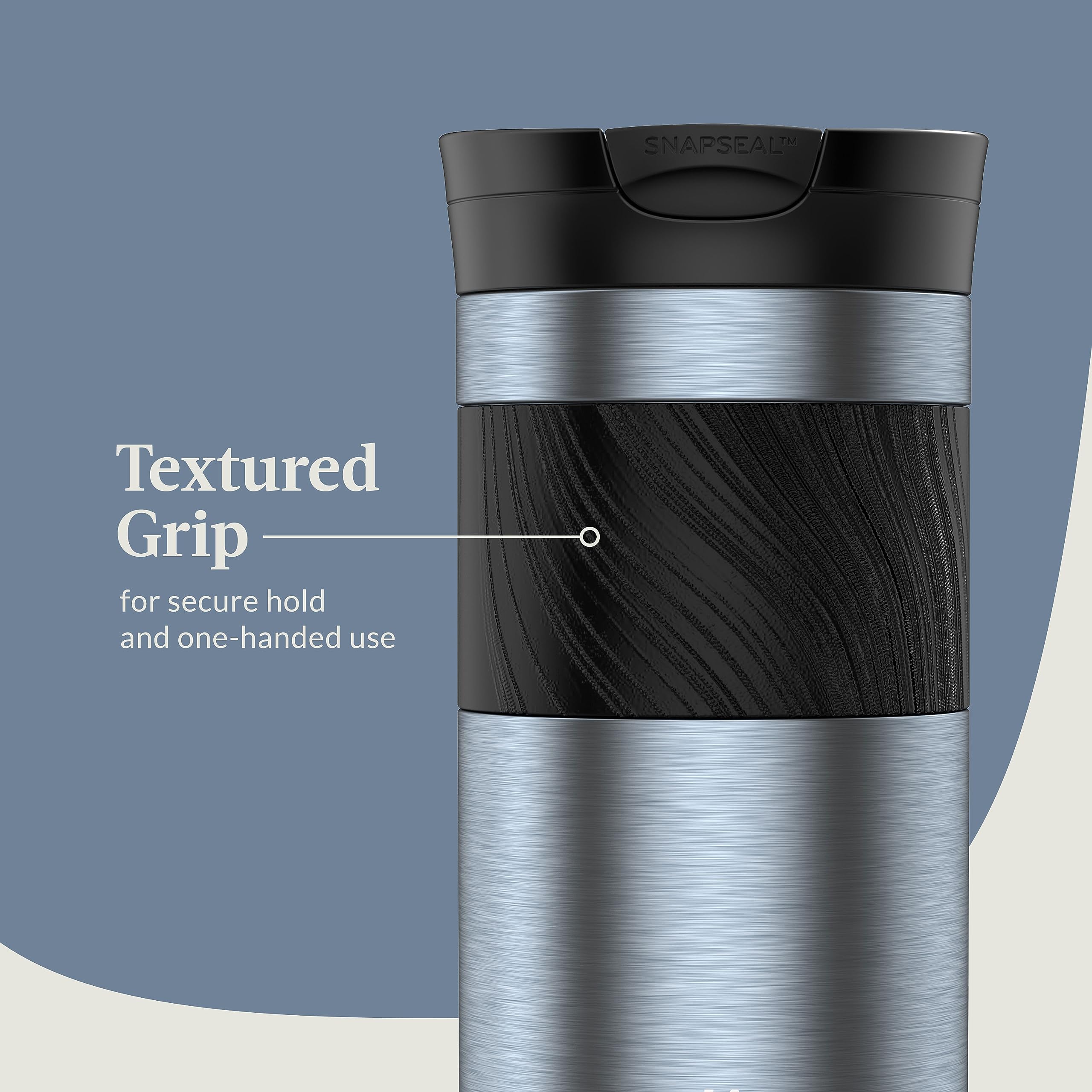 SNAPSEAL Grip Stainless Travel Mug 20oz - Blue/Berry - Water Bottles by Handbags Specialist Headquarter | Available at Handbags Specialist Headquarter
