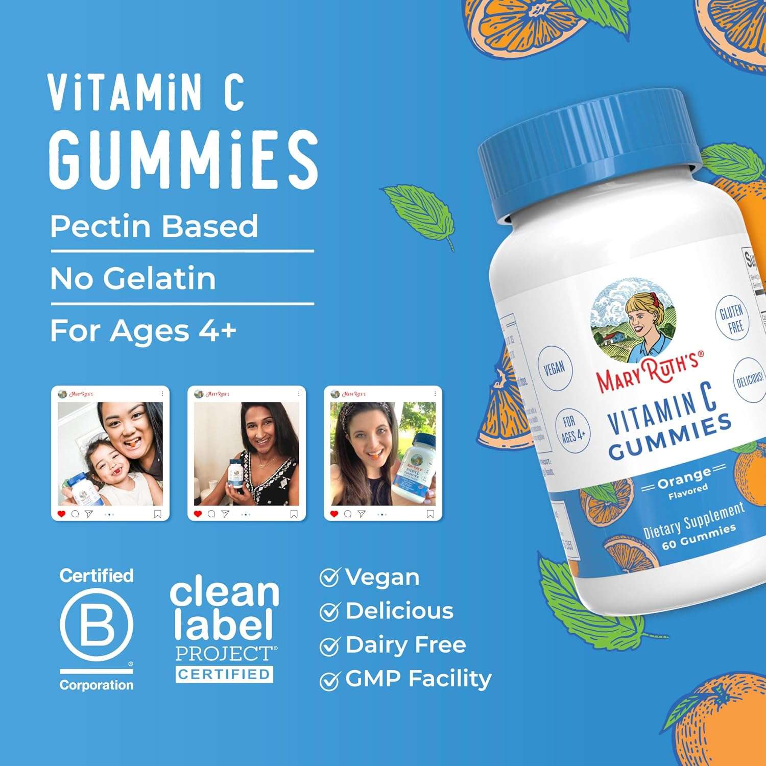 MaryRuth Vegan Vitamin C Gummy Immune Boost - Health Care by Handbags Specialist Headquarter | Available at Handbags Specialist Headquarter