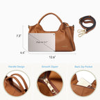 BOSTANTEN Leather Satchel Crossbody Handbag for Women