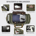 Expandable Canvas Travel Duffel Bag 60L – Versatile, Spacious, Durable Design