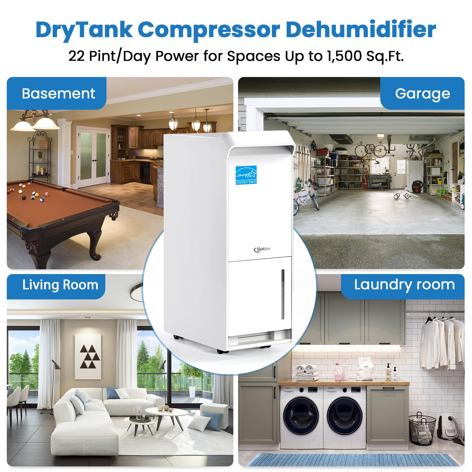 Vellgoo Energy Star Dehumidifier - Decor by Handbags Specialist Headquarter | Available at Handbags Specialist Headquarter