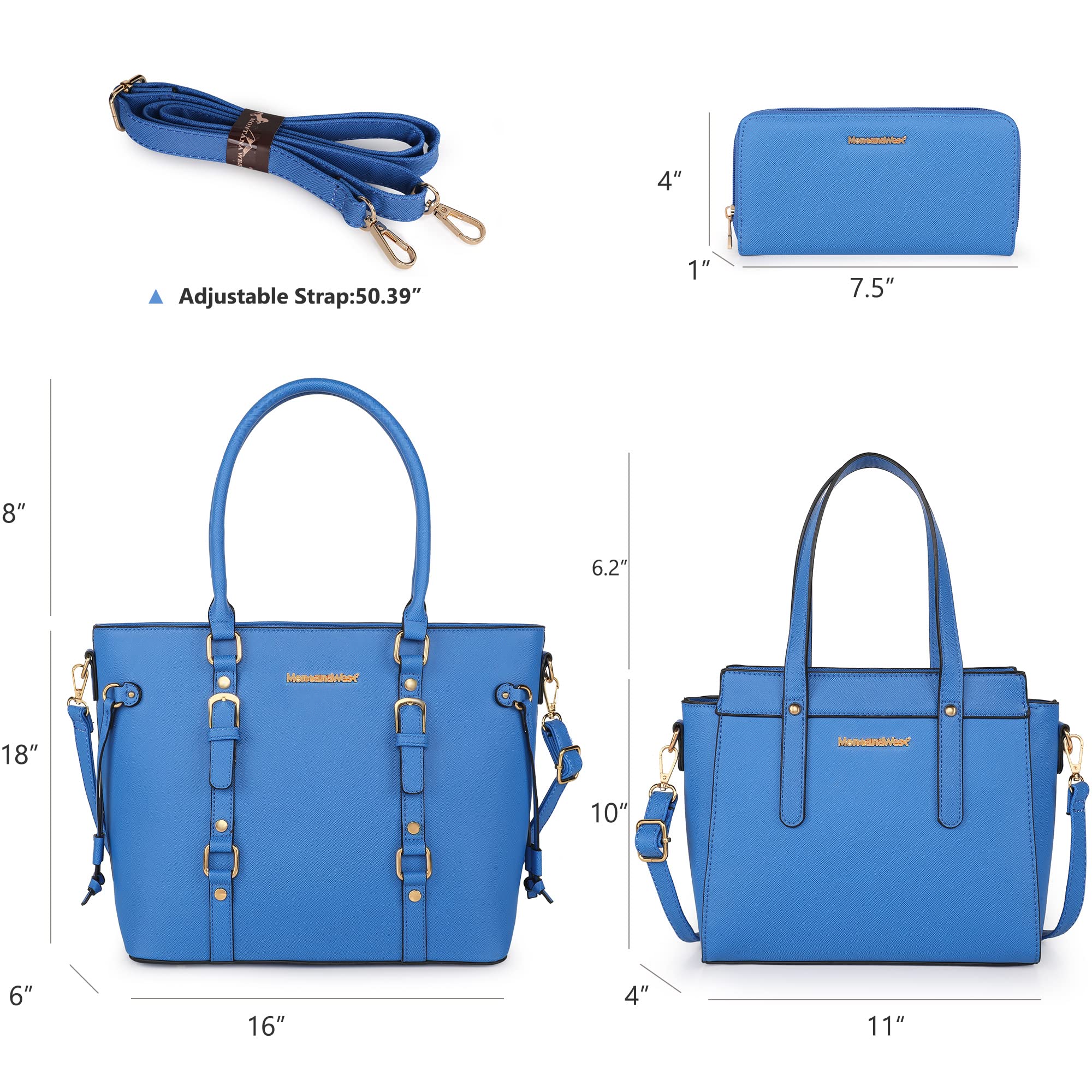 Montana West Luxe Trio: Tote, Wallet & Satchel Set