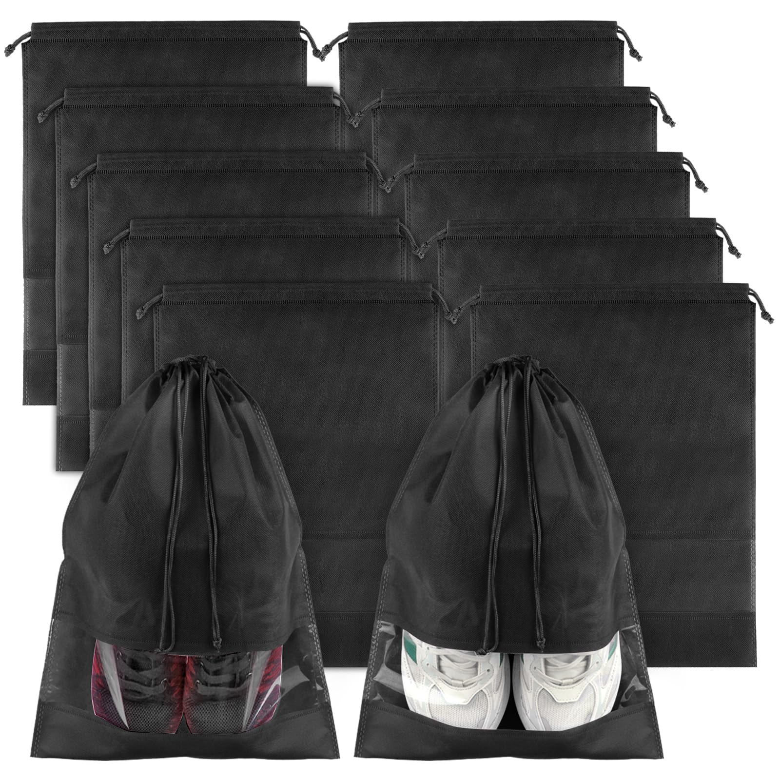 Travel Clear Shoe Bags - 5 Pack Waterproof Storage -  by Handbags Specialist Headquarter | Available at Handbags Specialist Headquarter