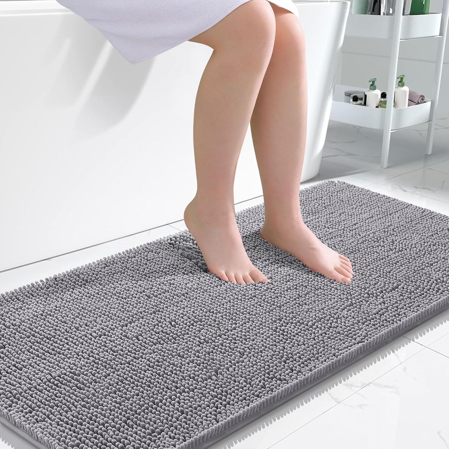 OLANLY Luxe Chenille Bath Mat - Quick Dry & Soft - Decor by Handbags Specialist Headquarter | Available at Handbags Specialist Headquarter