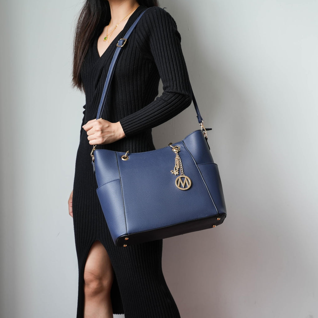 MKF Collection Vegan Leather Tote & Wallet Set