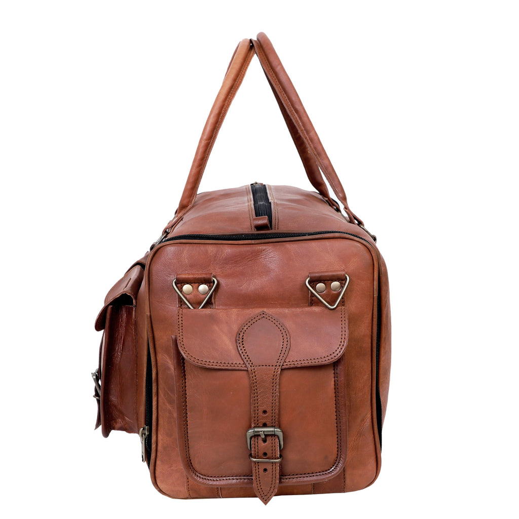 Vintage Leather 32 Handmade Travel Duffle Bag
