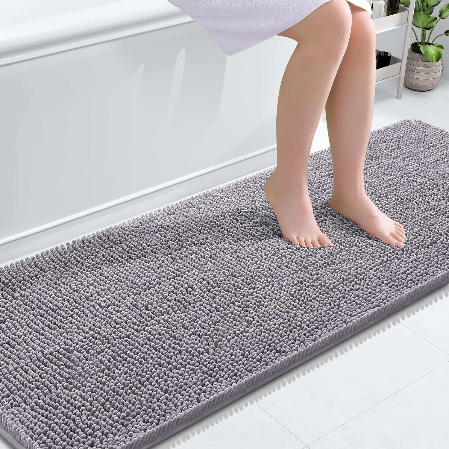 OLANLY Luxe Chenille Bath Mat - Quick Dry & Soft - Decor by Handbags Specialist Headquarter | Available at Handbags Specialist Headquarter