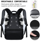 Volher Anti-Theft USB Laptop Backpack - Rose Red