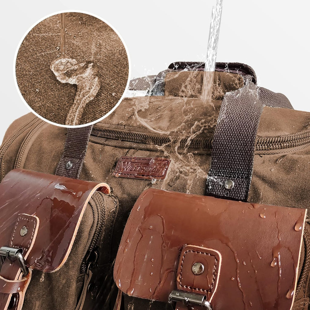 Wildroad 50L Waxed Canvas Waterproof Duffle Bag