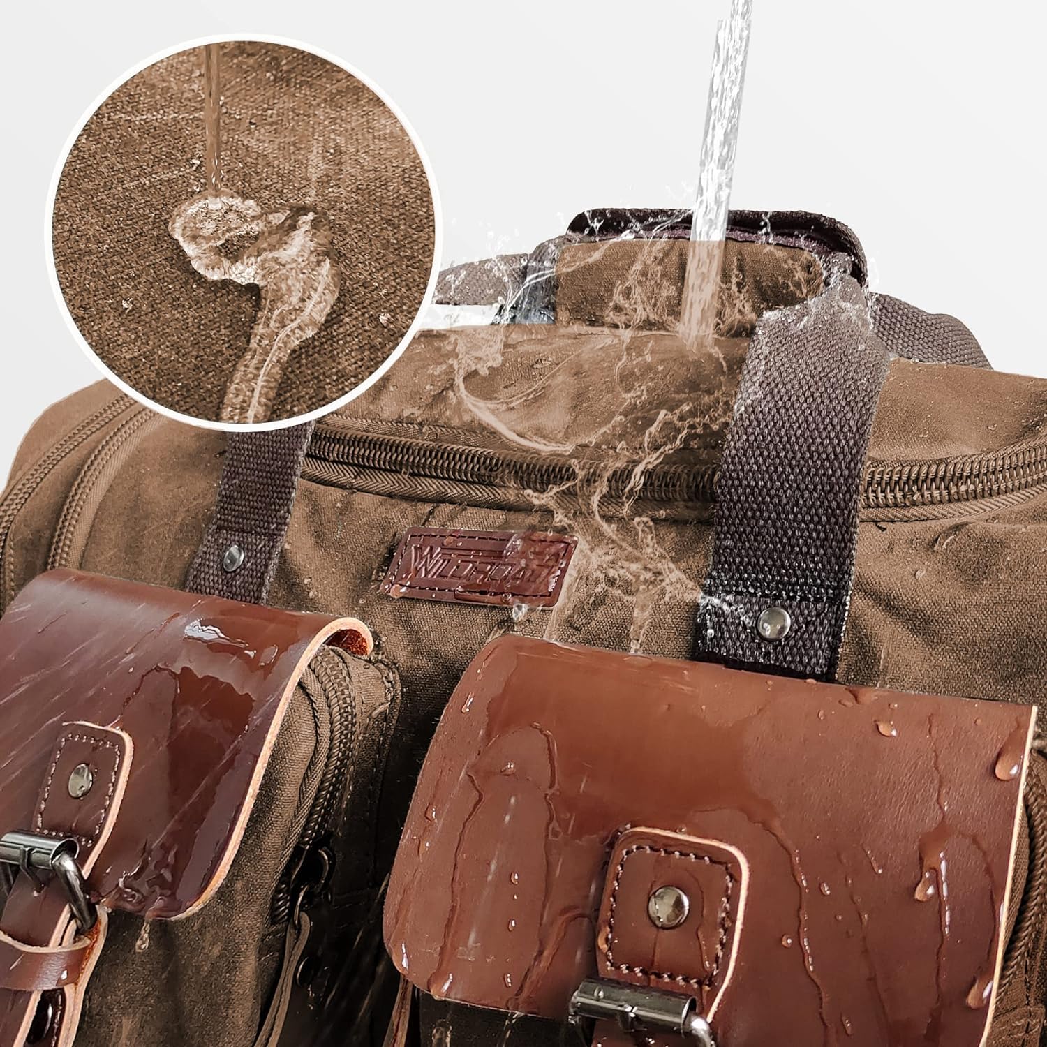 Wildroad 50L Waxed Canvas Waterproof Duffle Bag