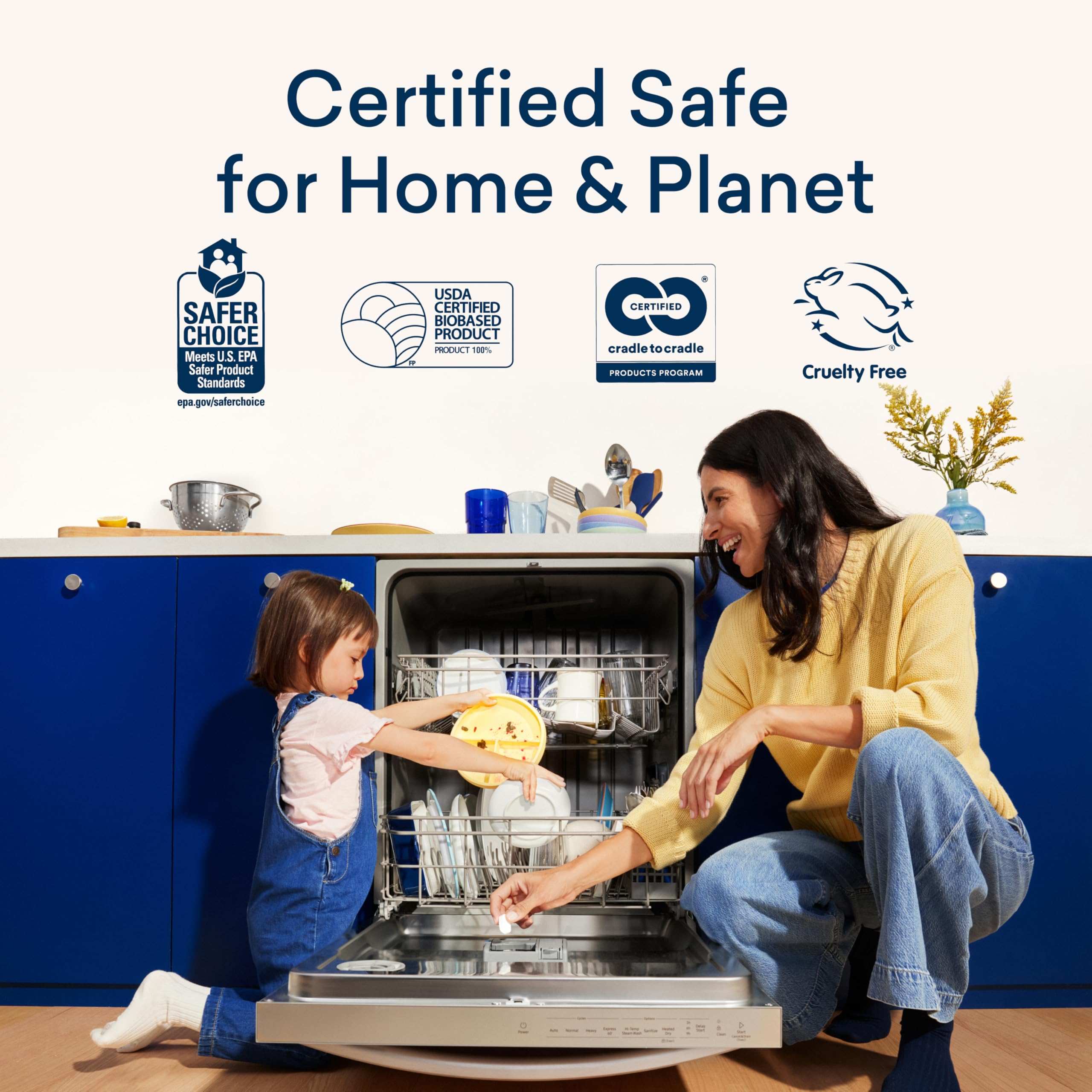 EcoClean Tabs: 60ct Plastic-Free Dishwasher Pods -  by Handbags Specialist Headquarter | Available at Handbags Specialist Headquarter