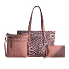 Leopard Luxe: Montana West 3pc Tote & Satchel Set