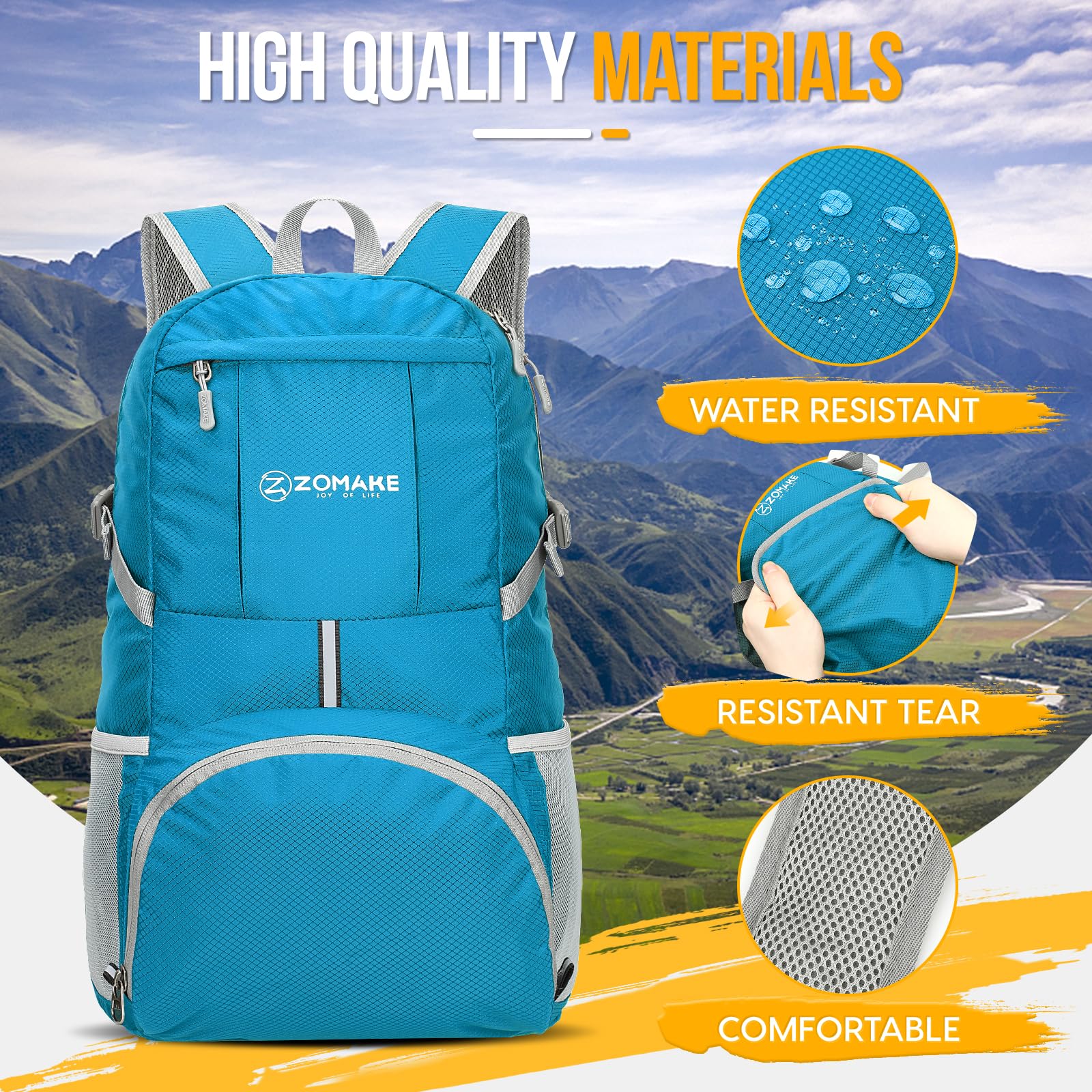 ZOMAKE 35L Compact Waterproof Hiking Backpack - Backpack Bags by Handbags Specialist Headquarter | Available at Handbags Specialist Headquarter