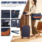 Cosbarn 5-Piece Hardshell Luggage Set - Dark Blue