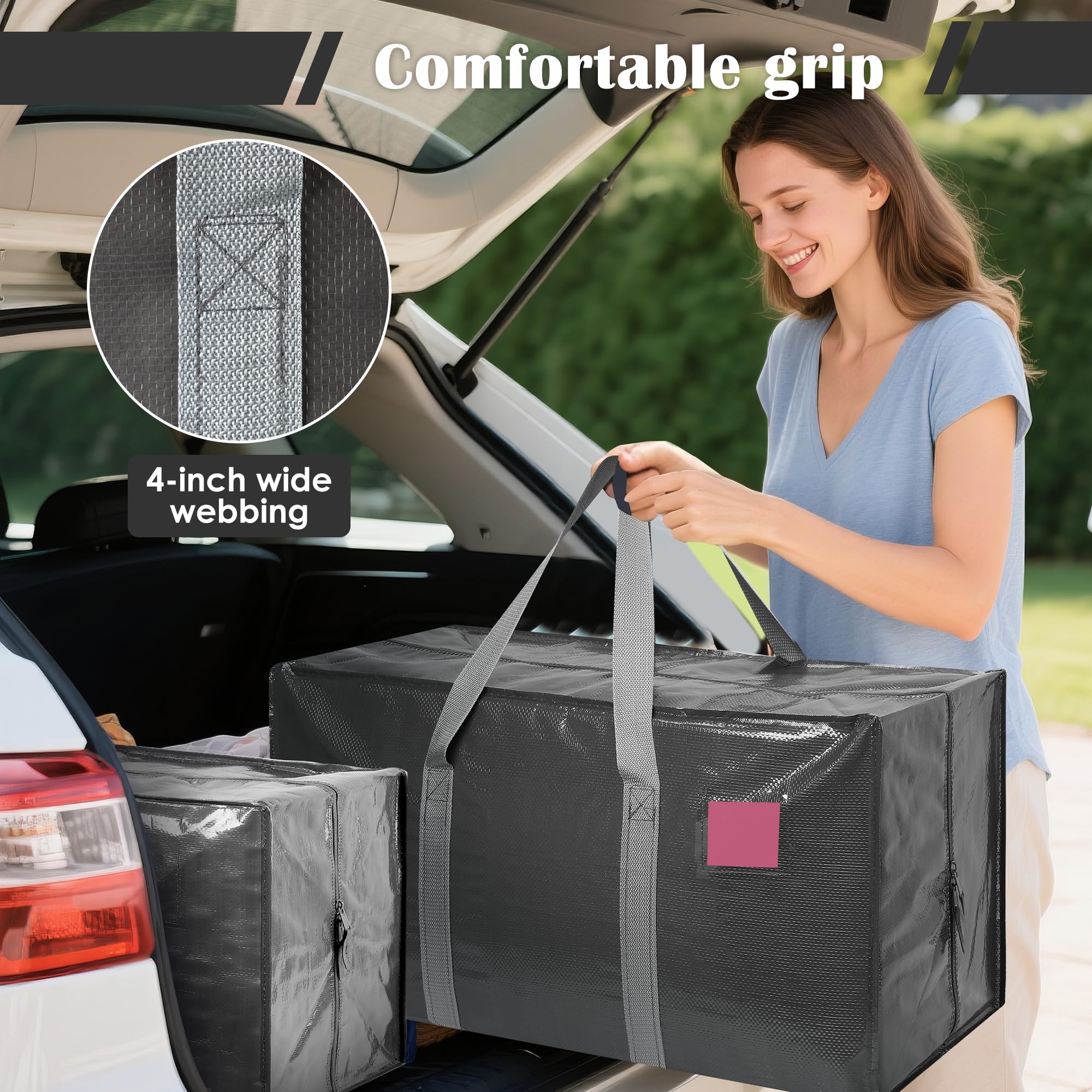 6 Pack XL Heavy Duty Moving Bags - Dark Blue