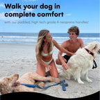 RhinoGrip Aqua: Double Handle Reflective Dog Leash -  by Handbags Specialist Headquarter | Available at Handbags Specialist Headquarter