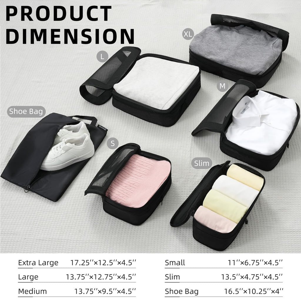 BAGAIL Expandable Travel Compression Cubes Set -  by Handbags Specialist Headquarter | Available at Handbags Specialist Headquarter