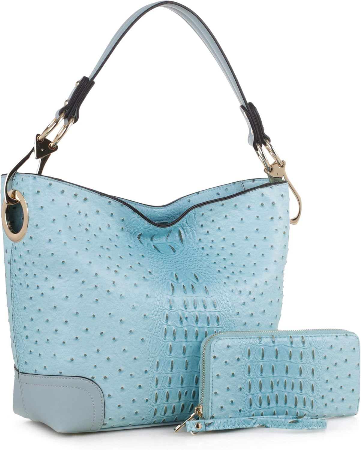 Orange Hobo Shoulder Bag & Wallet Set