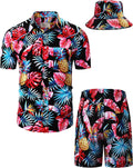 TUNEVUSE Men's Hawaiian Shirt & Shorts Set