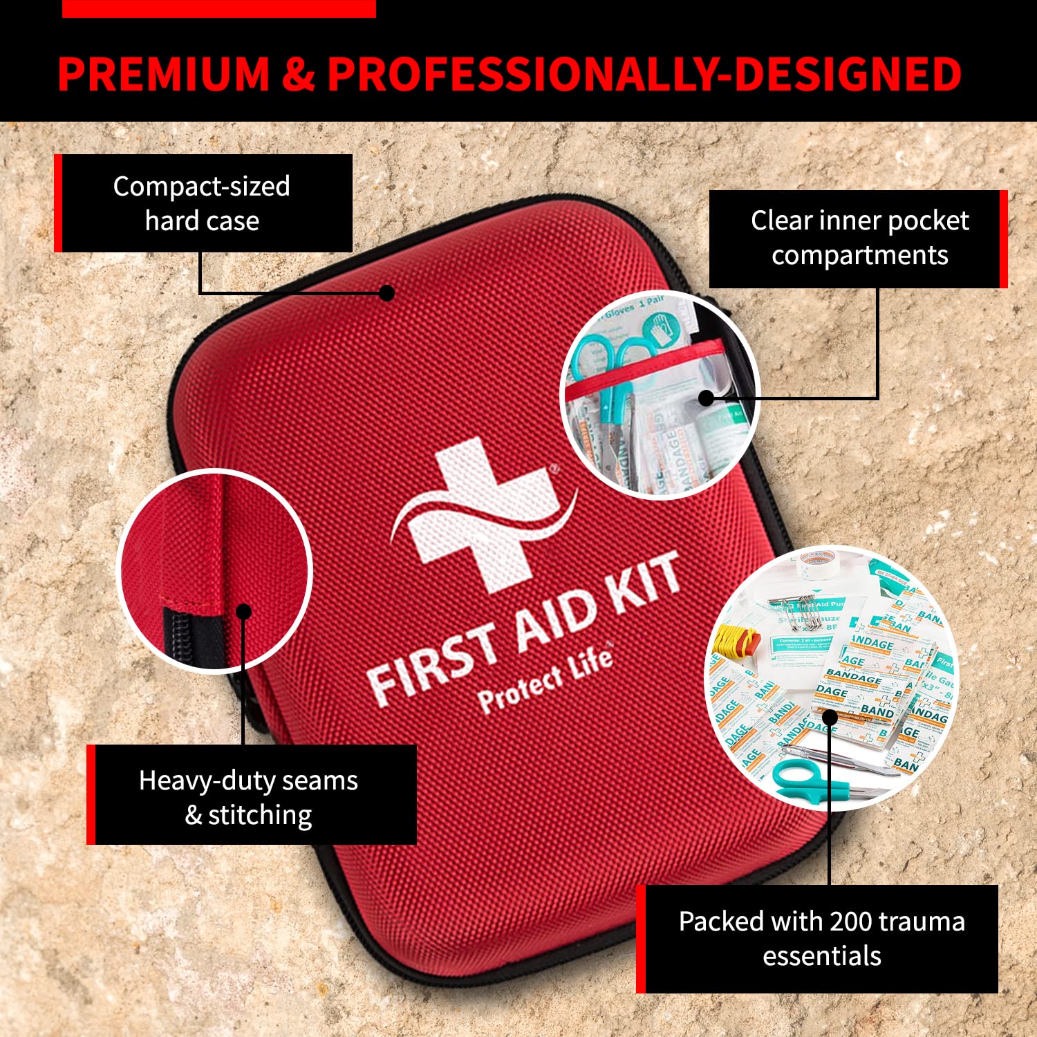 Protect Life Ultimate Survival First Aid Kit -  by Handbags Specialist Headquarter | Available at Handbags Specialist Headquarter