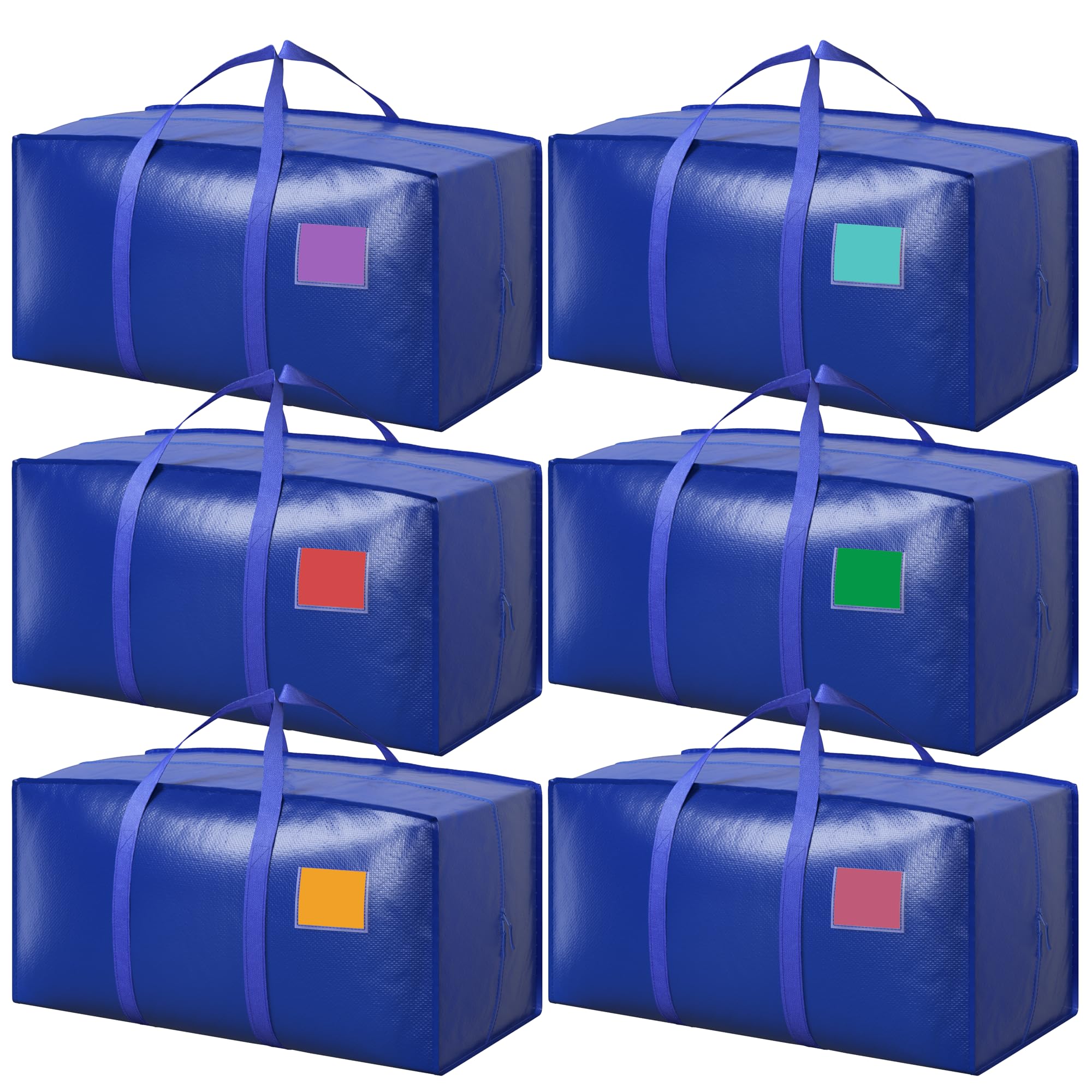 6 Pack XL Heavy Duty Moving Bags - Dark Blue