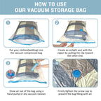 CozyVac Travel Bags with Pump - 6 Pack Space Savers -  by Handbags Specialist Headquarter | Available at Handbags Specialist Headquarter