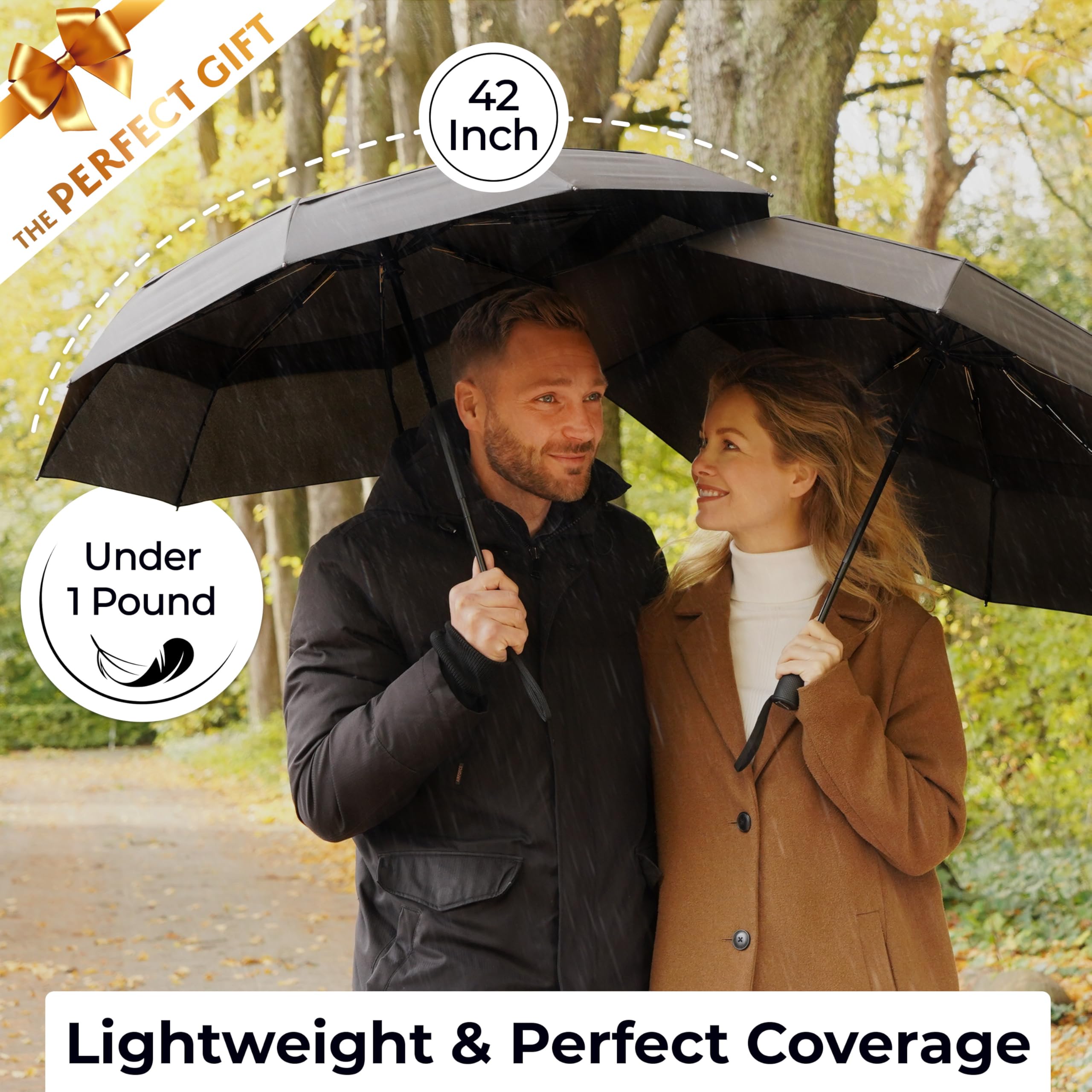 TUMELLA Elite Windproof Travel Umbrella -  by Handbags Specialist Headquarter | Available at Handbags Specialist Headquarter