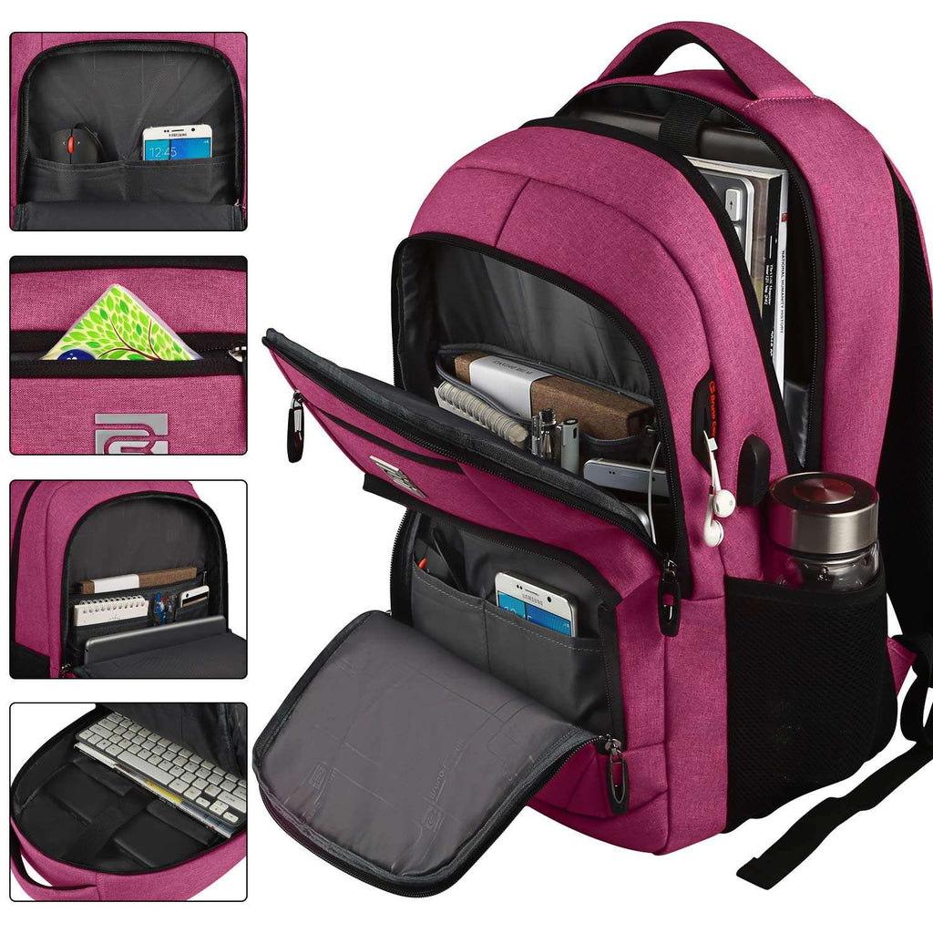 SecureSlim Laptop Backpack with USB & Water Resistance - Backpack Bags by Handbags Specialist Headquarter | Available at Handbags Specialist Headquarter