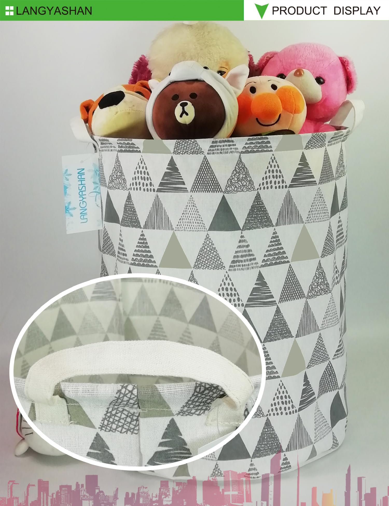 Collapsible Canvas Hamper by LANGYASHAN - Laundry Baskets by Handbags Specialist Headquarter | Available at Handbags Specialist Headquarter