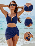 High Waisted U-Wire Bikini Set