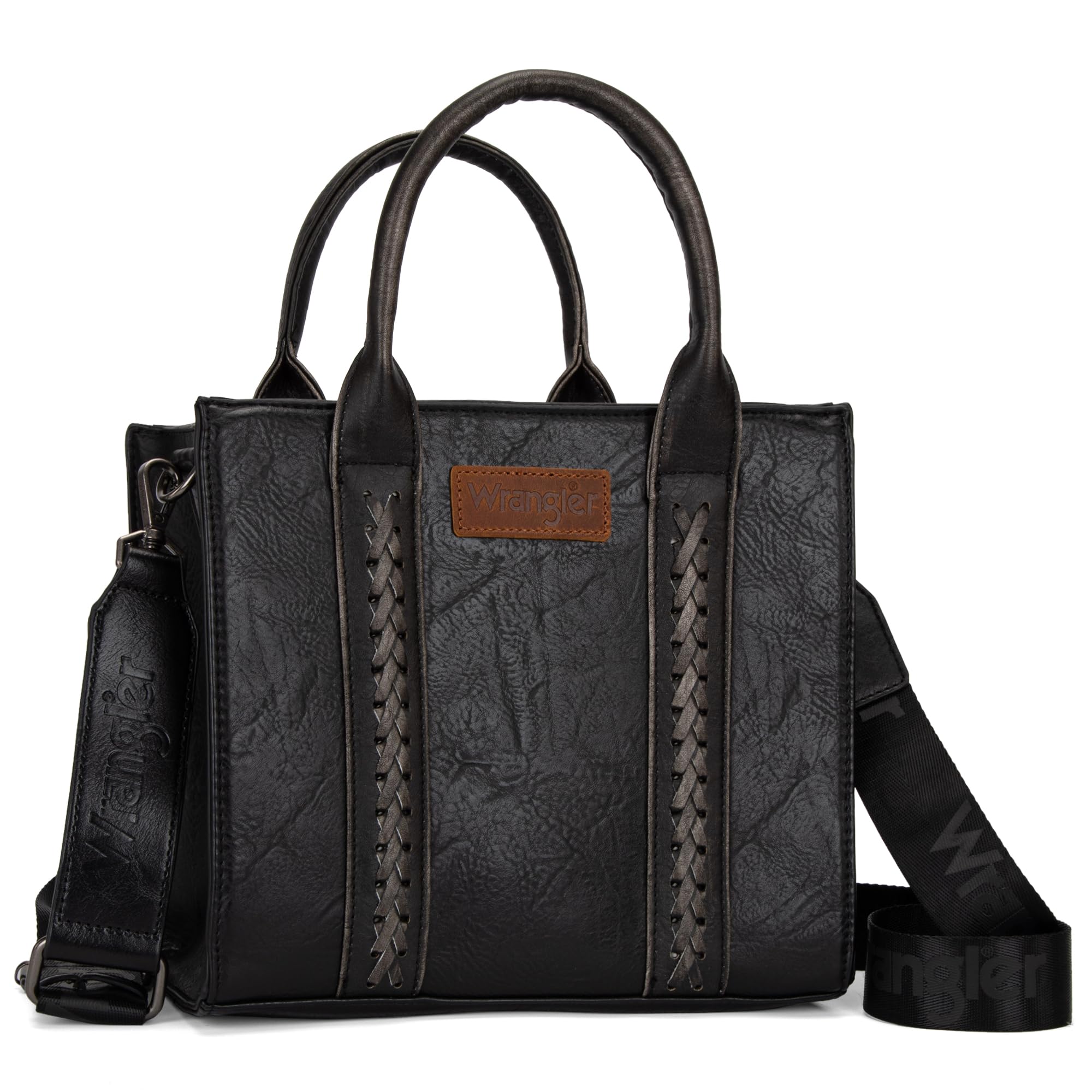 Western Chic Wrangler Tote: Vegan Leather, Versatile Strap