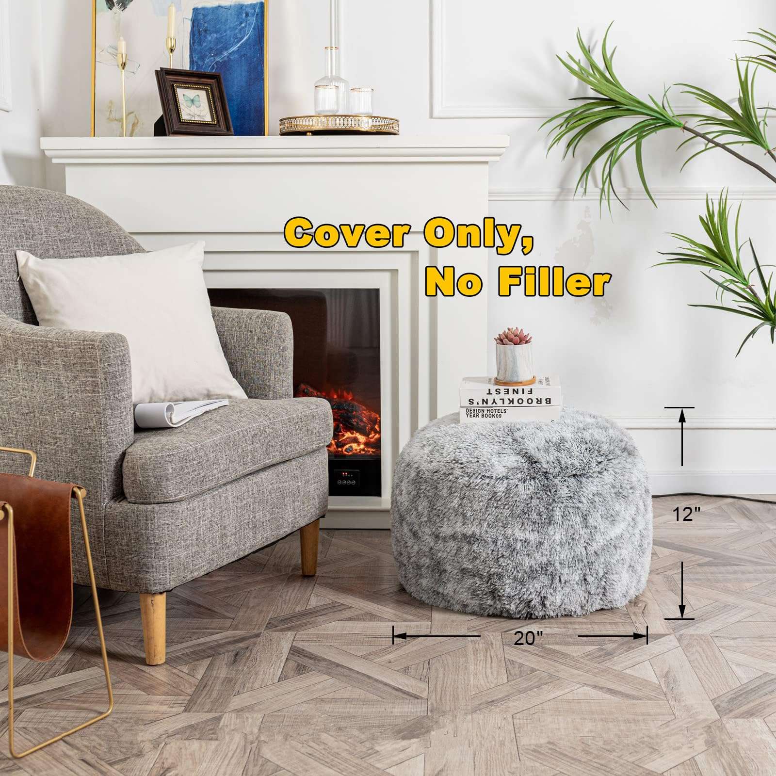 VersaPouf: Unstuffed Ottoman & Foot Rest Cover - Decor by Handbags Specialist Headquarter | Available at Handbags Specialist Headquarter