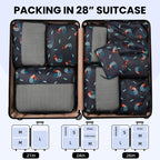 BAGAIL Travel Cubes: 8/9 Set Packing Organizers -  by Handbags Specialist Headquarter | Available at Handbags Specialist Headquarter