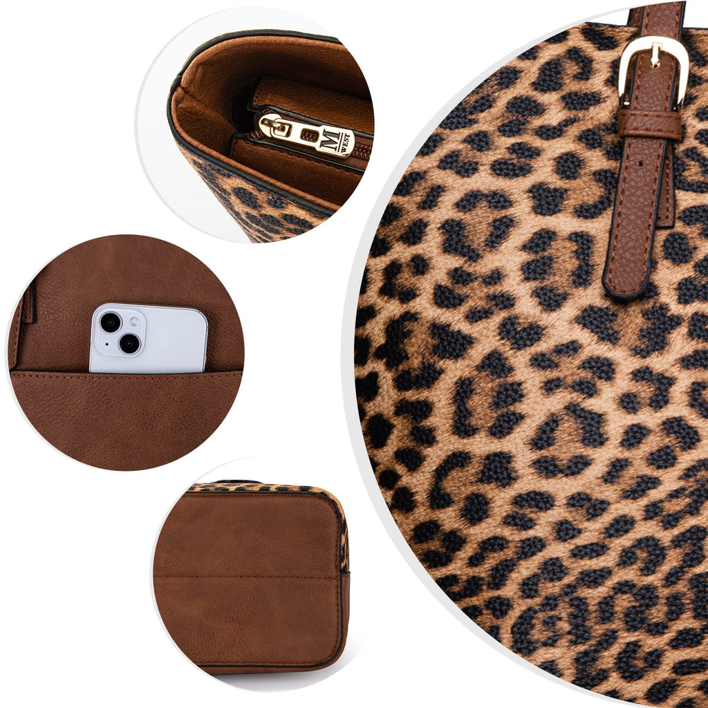 Leopard Luxe: Montana West 3pc Tote & Satchel Set