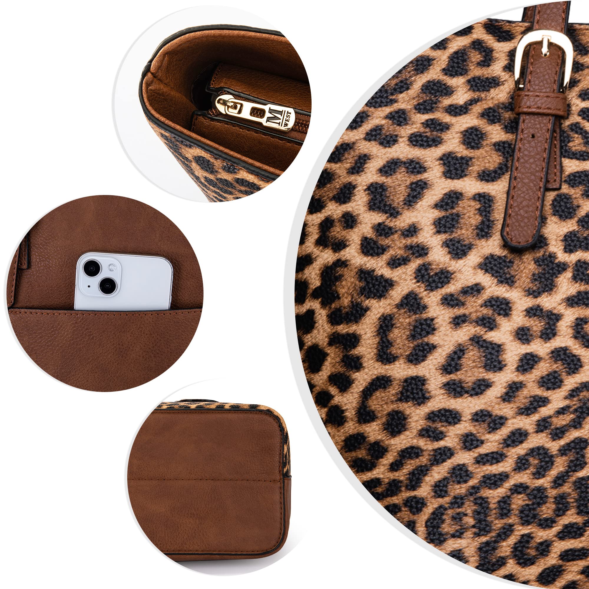 Leopard Luxe: Montana West 3pc Tote & Satchel Set