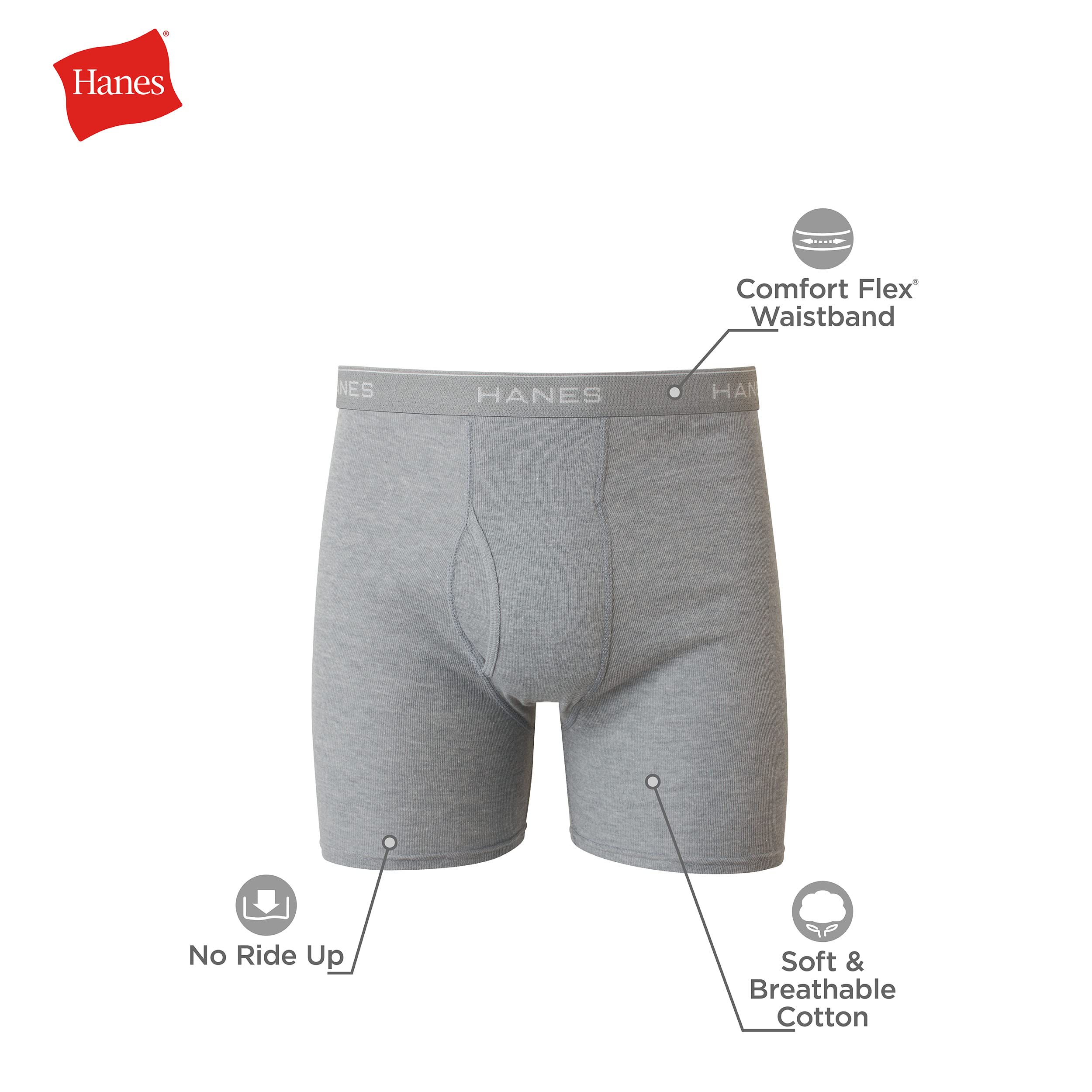 Hanes Men's Boxer Briefs Pack - Cool & Breathable