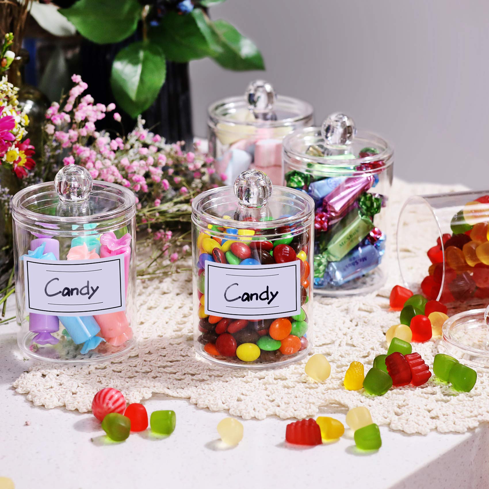 Clear Acrylic Qtip Dispenser Set - 4 Pack - Decor by Handbags Specialist Headquarter | Available at Handbags Specialist Headquarter