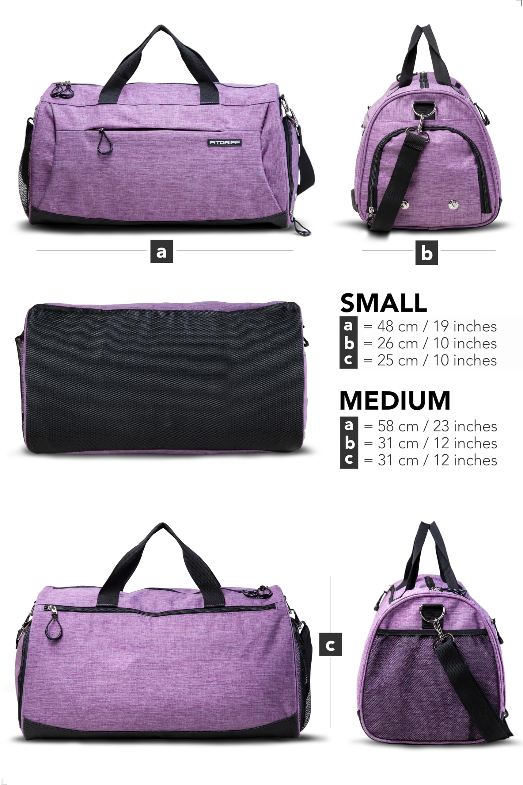 Fitgriff® Gym Bag with Shoe & Wet Compartment