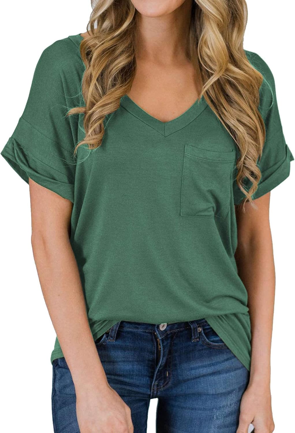 Best Casual V-neck tee for women 2025 - Women Tops by Handbags Specialist Headquarter | Available at Handbags Specialist Headquarter