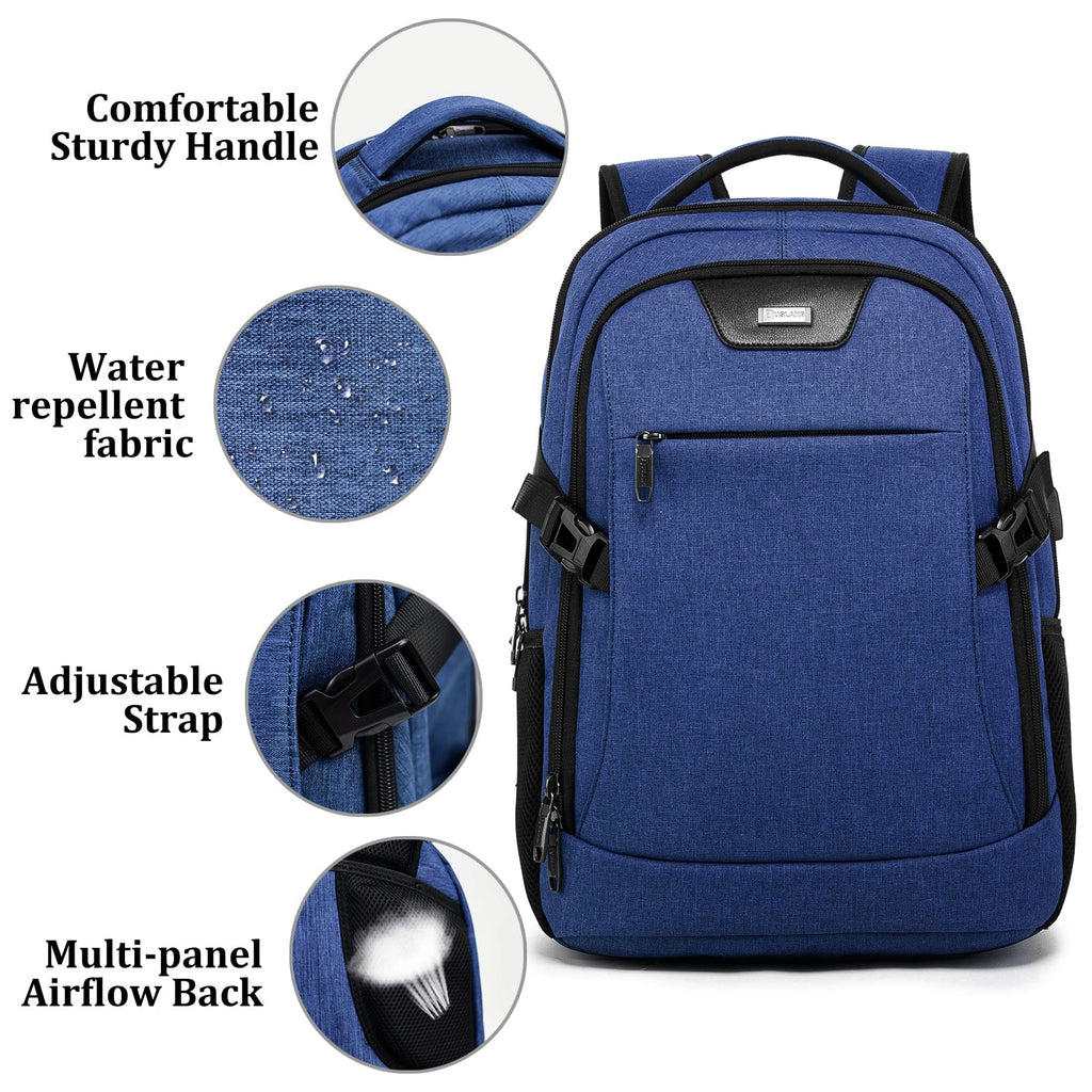 DUSLANG Travel Laptop Backpack with USB Port - Black - Backpack Bags by Handbags Specialist Headquarter | Available at Handbags Specialist Headquarter