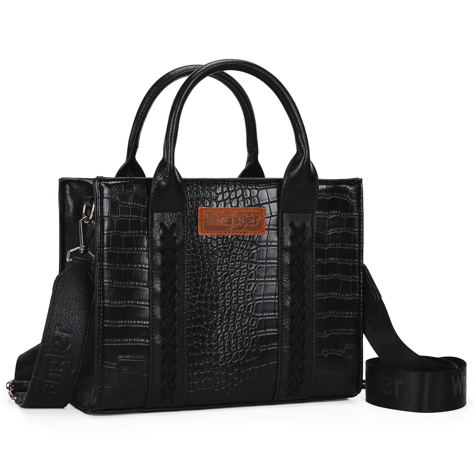 Western Chic Wrangler Tote: Vegan Leather, Versatile Strap