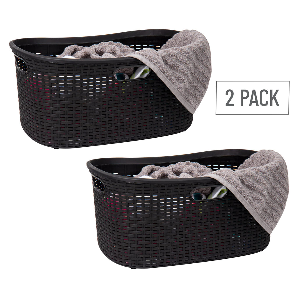 Ivory Wicker Mind Reader 40L Laundry Basket - Laundry Baskets by Handbags Specialist Headquarter | Available at Handbags Specialist Headquarter