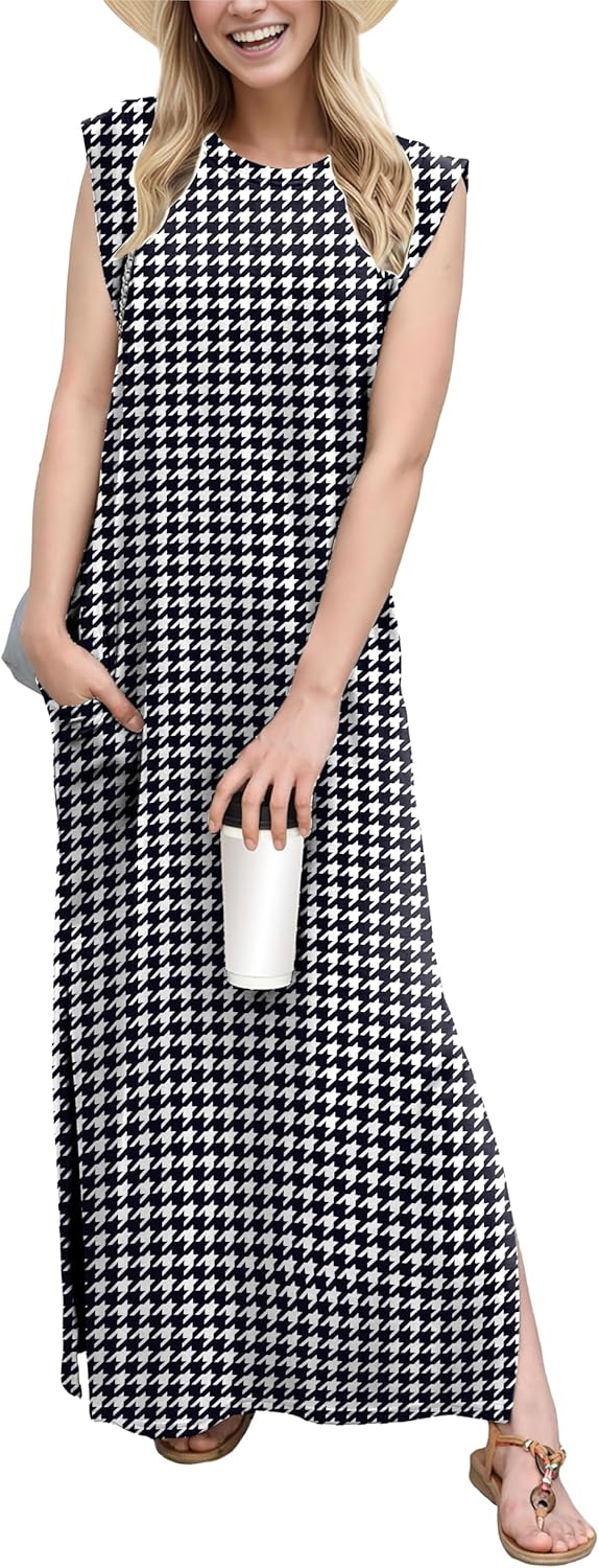 Women's Casual Maxi Dress with Pockets