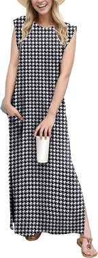 Women's Casual Maxi Dress with Pockets