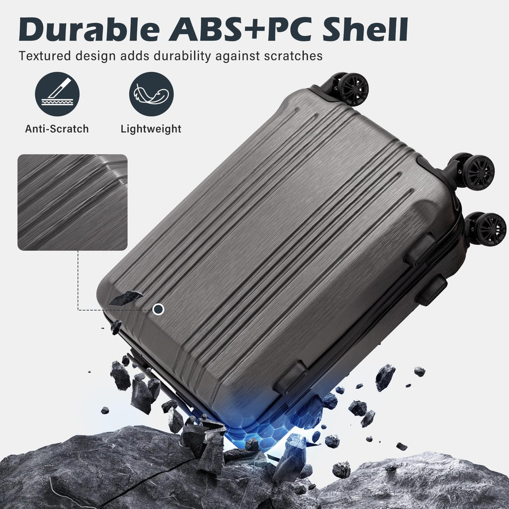 Coolife Expandable Spinner Luggage Set - 3 Piece - Luggage Travel Bags by Handbags Specialist Headquarter | Available at Handbags Specialist Headquarter